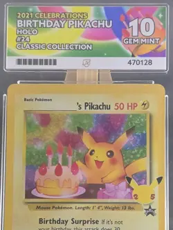 Pokemon TCG Birthday Pikachu Celebrations ACE 10 - Ace Label Anniversary - Image 1
