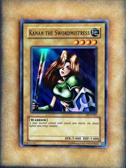 Yugioh Kanan the Swordmistress WCS-001 Super Rare MP - Image 1