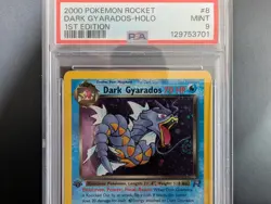 2000 POKEMON TCG ROCKET #8 DARK GYARADOS 1ST EDITION HOLO PSA 9 MINT with SWIRL - Image 4