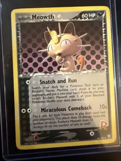 Pokemon TCG Rockets Meowth 46/109 Non Holo 2004 NM - Image 1