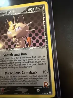 Pokemon TCG Rockets Meowth 46/109 Non Holo 2004 NM - Image 2