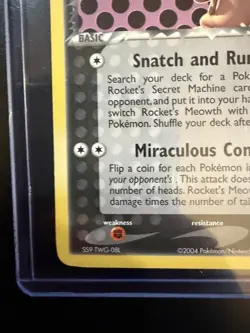 Pokemon TCG Rockets Meowth 46/109 Non Holo 2004 NM - Image 4