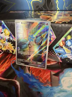 Pokemon TCG Bronzor 170/162 Temporal Forces- Illustration Rare- Pack Fresh- NM - Image 1