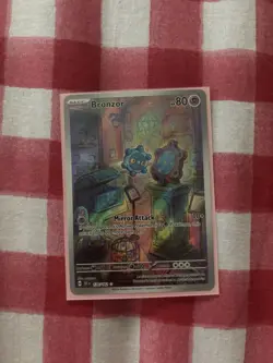 Bronzor 170/162 NM Holo Illustration Rare Temporal Forces Pokemon Card English - Image 1