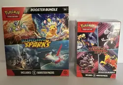 LOT of Two - Pokemon Destined Rivals & Surging Sparks Booster Bundle SEALED x2 - Image 1