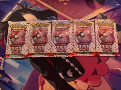 Pokemon TCG Scarlet and Violet 151 Booster Packs Lot of 5 - Image 1