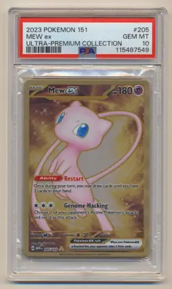 PSA 10 Pokemon 151 Ultra Premium Collection Promo Metal Mew EX 205/165 GEM MINT! - Image 1