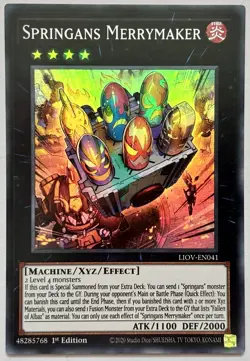 LIOV-EN041 Springans Merrymaker - Super Rare 1st Edition Near Mint YuGiOh - Image 1