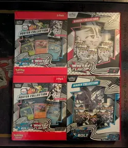 Pokemon Black Bolt White Flare Binder + Poster Collection 2-Pack Sealed - Image 1