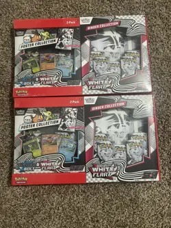 Pokemon Black Bolt & White Flare Binder + Poster Collection Sams Club Bundles x2 - Image 1