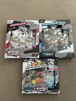 Pokemon TCG Black Bolt & White Flare Binder Collection + Poster Collection NEW - Image 1