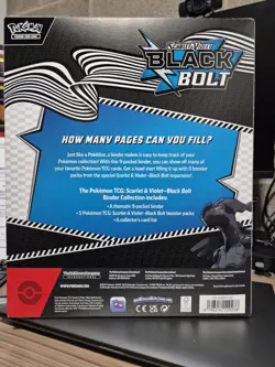 Pokemon TCG Scarlet Violet Black Bolt Binder Collection New and Sealed - Image 2