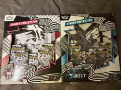 Pokemon TCG Black Bolt & White Flare Binder Collection Sealed Pair Set New - Image 1