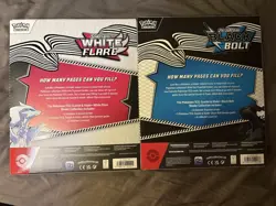 Pokemon TCG Black Bolt & White Flare Binder Collection Sealed Pair Set New - Image 2