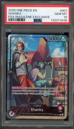 One Piece CCG Shanks PSA Magazine Exclusive Promo OP09-001 PSA 10 Gem Mint - Image 1