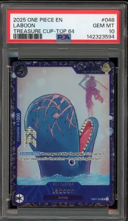 One Piece CCG Laboon Treasure Cup Top 64 EB01-048 PSA 10 Gem Mint - Image 1