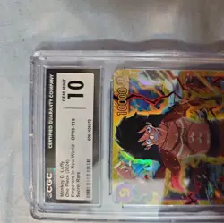 CGC Monkey D. Luffy OP09-119 Secret Rare SEC Emperors New World CGC 10 English - Image 3