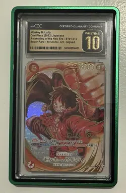 2023 One Piece Monkey D. Luffy 1st Ann Oda Signature CGC10 Pristine JPN - Image 1