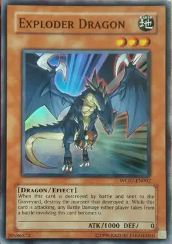 Yugioh! Exploder Dragon - WC07-EN002 - Super Rare - Unlimited Edition Near Mint, - Image 1