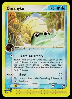 Pokemon Card - Omanyte Sandstorm 70/100 Common - Image 1