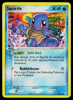 Pokemon Card - Squirtle Crystal Guardians 64/100 Common - Image 1