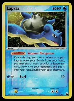 Pokemon Card - Lapras Legend Maker 8/92 Holo Rare - Image 1