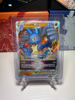 Lucario VSTAR SWSH214 SWSH: Sword & Shield Promo Cards Holo NM - Image 1
