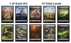 Fallout Basic Lands Non-Foil Complete Set 10 Cards Full Art Land MTG NM/LP - Image 1