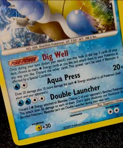 Blastoise 2/127 MP Holo Rare Cool Foil Bleed 2009 Platinum Base Pokemon Card! - Image 2