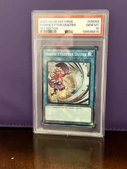 Harpie's Feather Duster Yugioh 2024 MP24-EN058 Secret Rare 1st Edition PSA 10 - Image 1