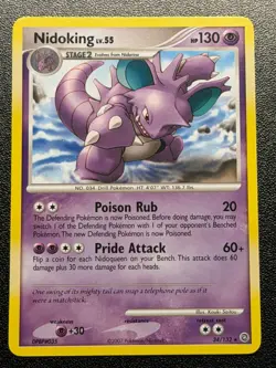 Nidoking 34/132 DPBP Promo Rare Pokemon Card - Image 1