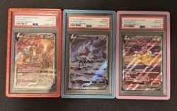2023 Pokemon Crown Zenith Full Art Holo Entei V, Suicune V, Raikou V Card Lot - Image 1