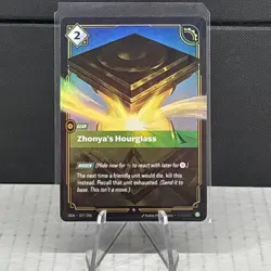 ZHONYA'S HOURGLASS OGN 077/298 NM Rare Riftbound Origins FOIL NEW Beautiful Card - Image 1