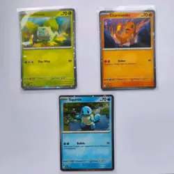 151 Promo Card Bundle: Bulbasaur, Charmander, Squirtle - SVP046 SVP047 SVP048 NM - Image 1