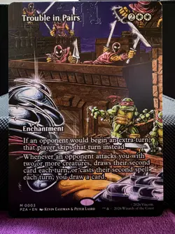 Trouble in Pairs (Borderless) #0003 - Magic: The Gathering - TMNT (PZA) - (NM) - Image 1