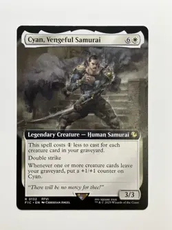 Cyan, Vengeful Samurai - FIC #132 | NORMAL | NM | MTG | EXTENDED ART - Image 1