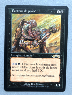Mtg Carte Magic Exodus Plaguebearer French LP - Image 1