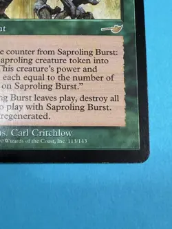 Saproling Burst - 113/143 - Nemesis - English - Magic Gathering - MTG - Image 3