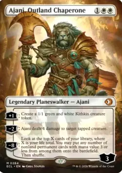 X 1 Ajani, Outland Chaperone Borderless NM-M Lorwyn Eclipsed 284 MTG Magic - Image 1