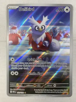 Delibird IR 152/132 Illustration Rare Holo ME01: Mega Evolution Pokemon Card NM - Image 1