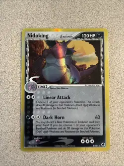 Nidoking (Delta Species) 6/101 Dragon Frontiers Holo 2006 Pokemon LP- - Image 1