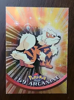LP! HOLO FOIL RAYS Arcanine #59 - Topps Pokemon Series 1 Black Logo 1999 - Image 1