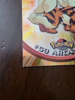 LP! HOLO FOIL RAYS Arcanine #59 - Topps Pokemon Series 1 Black Logo 1999 - Image 2