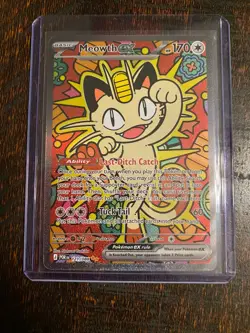 Pokemon TCG Meowth ex 121/088 Special Illustration Rare Perfect Order SIR - Image 1