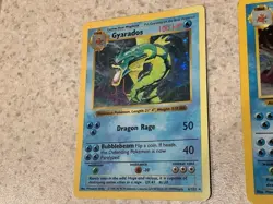 (2) Pokemon Card - Gyarados Base Set (Shadowless) 6/102 Holo & Non Shadowless HP - Image 2