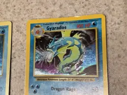 (2) Pokemon Card - Gyarados Base Set (Shadowless) 6/102 Holo & Non Shadowless HP - Image 4