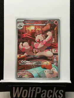 Pokemon SV: Black Bolt - Gurdurr 126/086 Illustration Rare Holo - Image 1