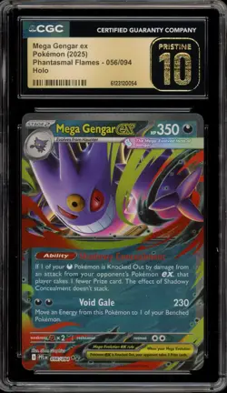 Pokemon Mega Gengar ex Phantasmal Flames Double Rare #056 CGC 10 Pristine - Image 1