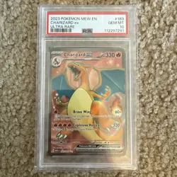Pokemon Charizard ex Ultra Rare Holo Scarlet & Violet 151 183/165 PSA 10 - Image 1