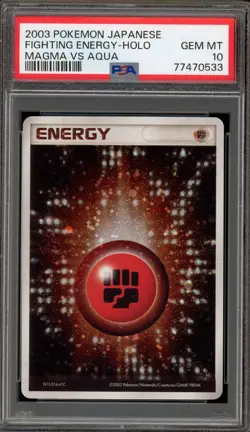 Pokemon Fighting Energy Magma Vs Aqua Japanese Holo PSA 10 Gem Mint - Image 1